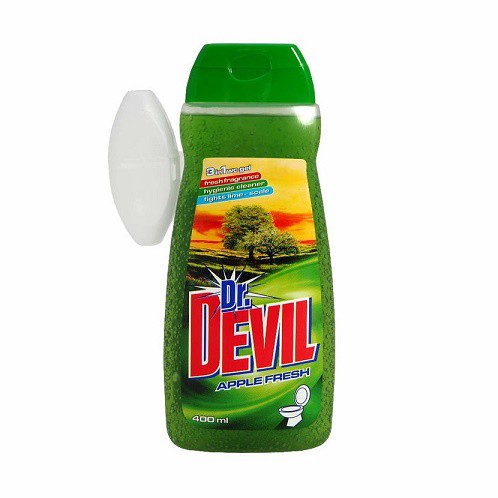 Dr.Devil WC gel Apple 400ml | Čistící, dezinf.prostř., dezodoranty - Přípravky na WC - Závěsy na WC a pissoárové kostky